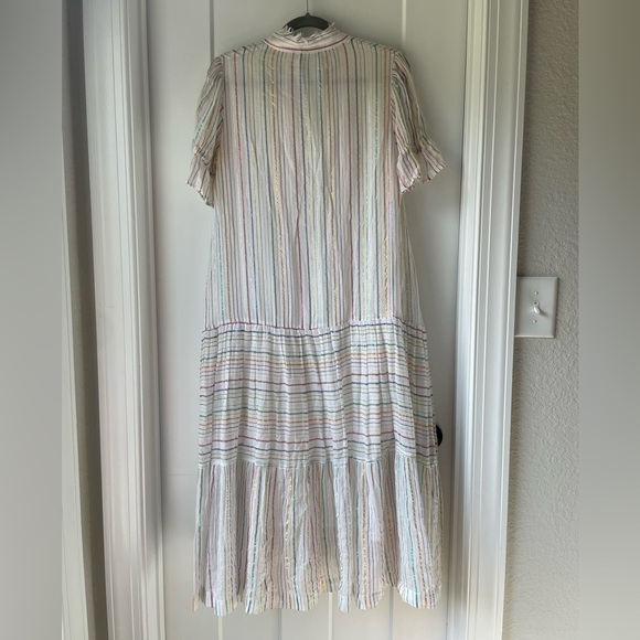 Apiece Apart Striped Metallic Maxi Dress Size 4 - Picture 11 of 14